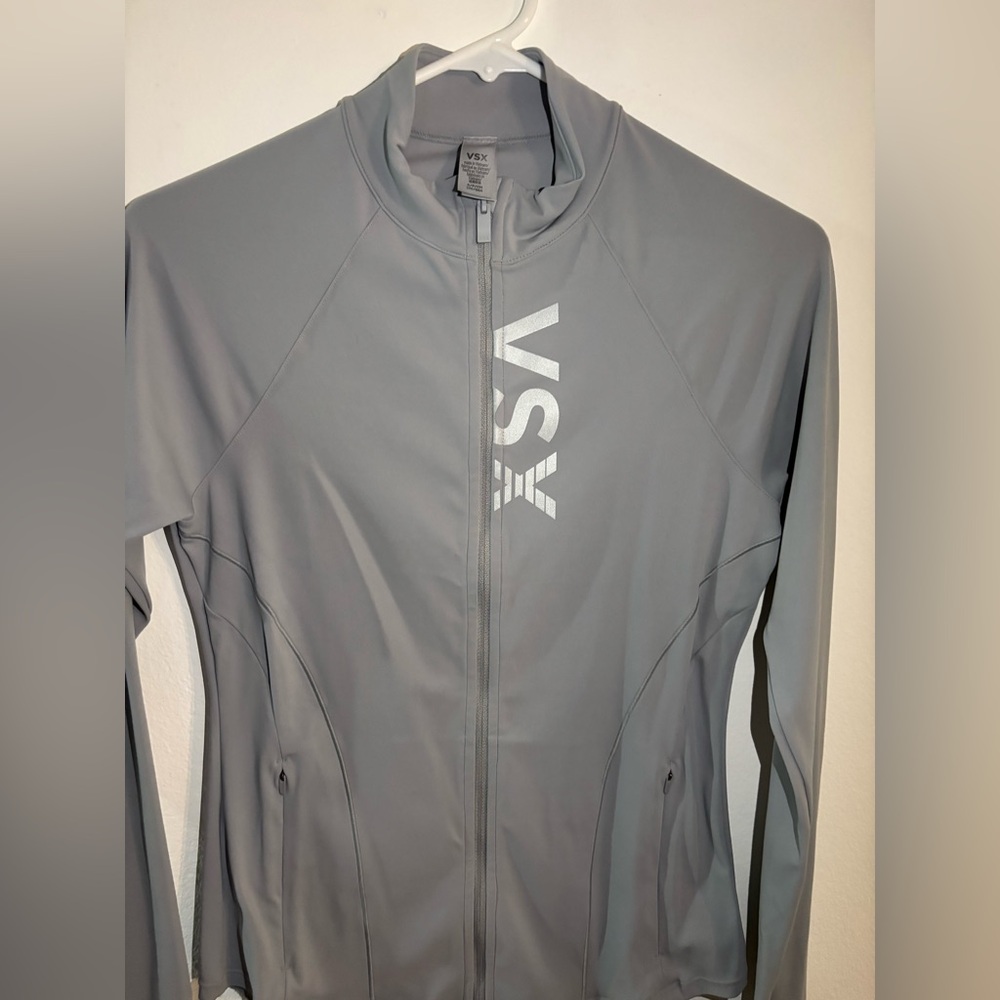 Vsx Light Gray Athletic Define Zip Up Jacket - image 1